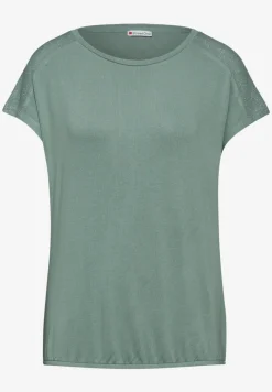 T-shirt met glanzend detail