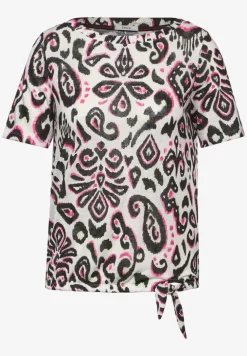 T-shirt met knoopdetail