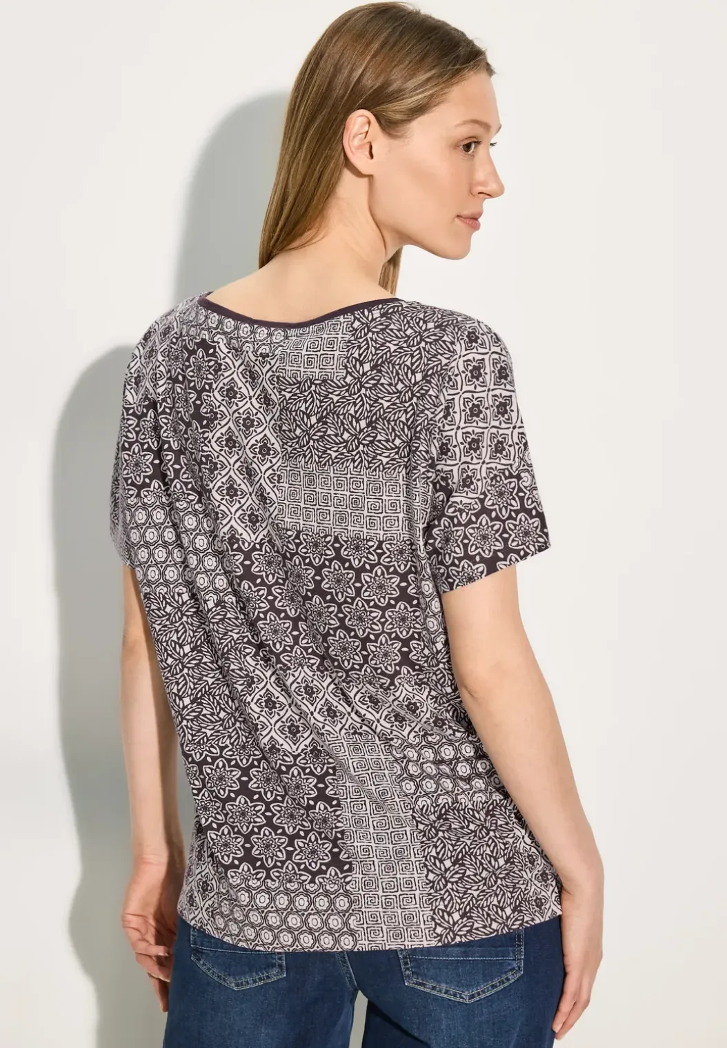 T-shirt met patchprint