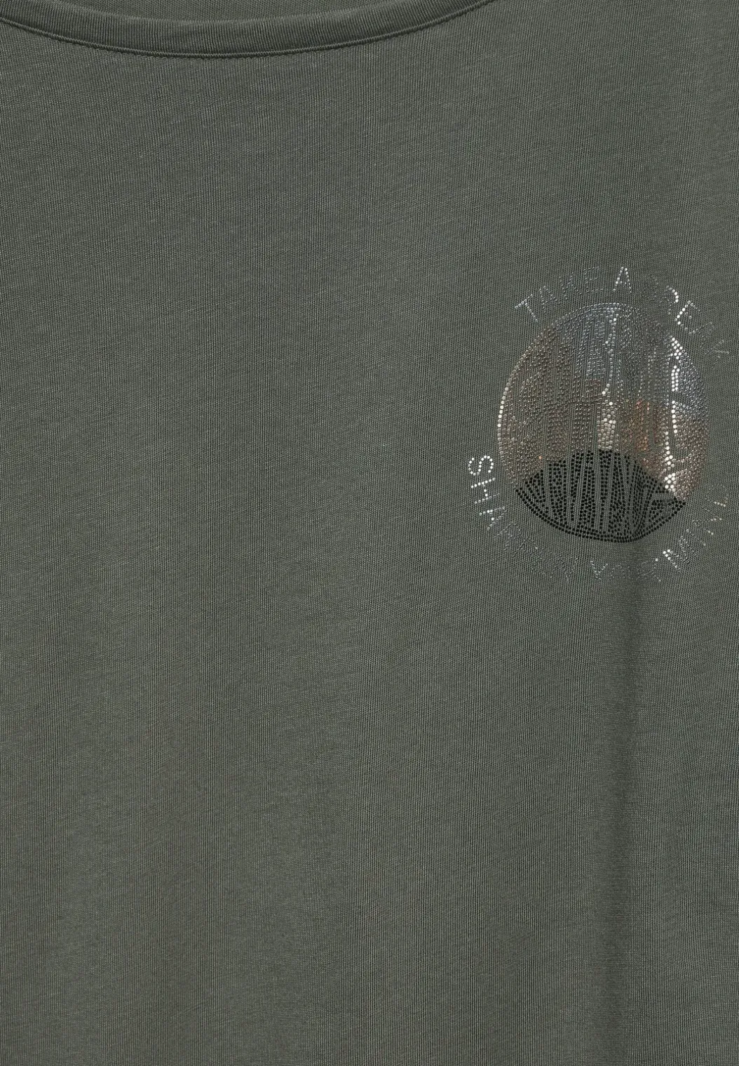 T-shirt met plooien