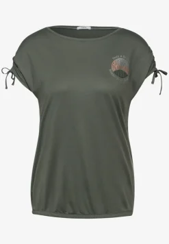 T-shirt met plooien