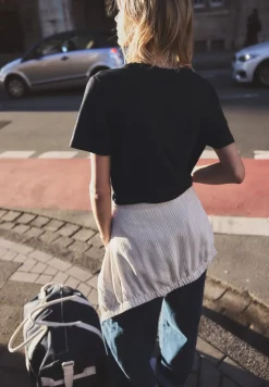 T-shirt met ronde hals en borduursel