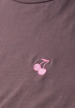 T-shirt met ronde hals en borduursel