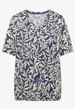 T-shirt met V-hals en bloemenprint
