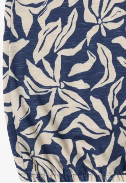 T-shirt met V-hals en bloemenprint