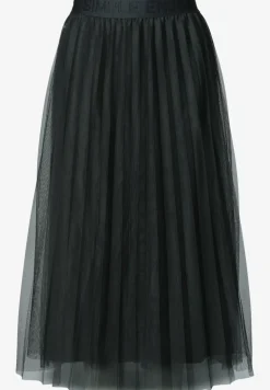 Tule midirok met geplooide structuur