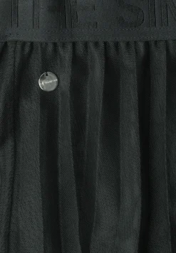 Tule midirok met geplooide structuur