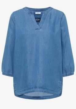Tuniek met 3/4 mouwen in denimlook