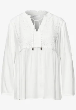 Tuniek met gespleten hals en borduursel