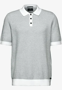 Tweekleurig gestructureerd poloshirt