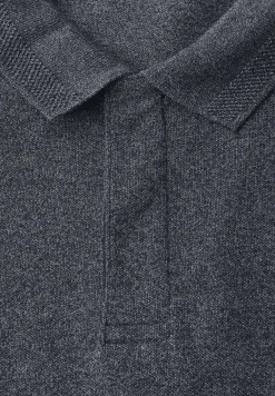 Tweekleurige polo met lange mouwen