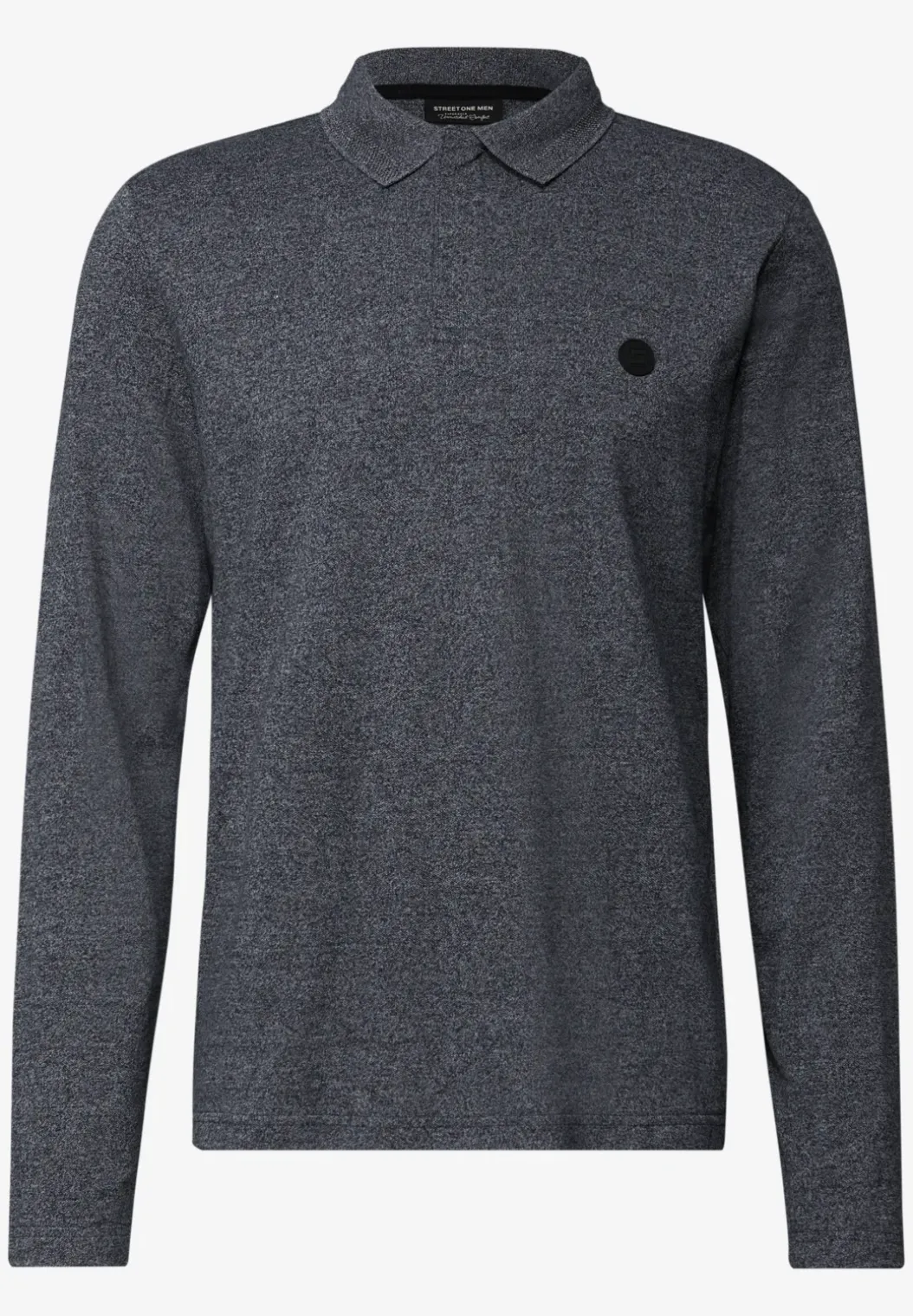 Tweekleurige polo met lange mouwen