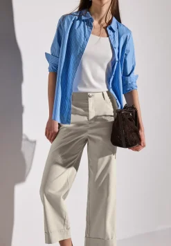 Twill broek met rechte pijpen