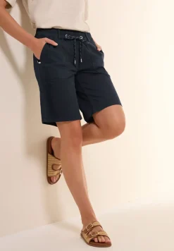 Twill shorts in een verwassen look