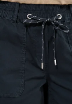 Twill shorts in een verwassen look