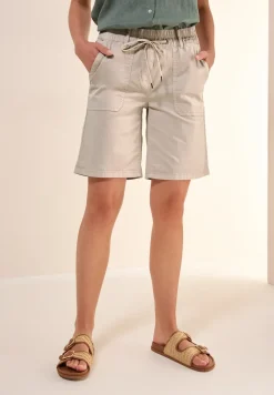 Twill shorts in een verwassen look