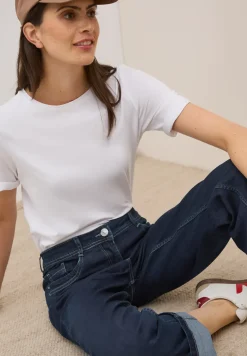 Uitgerolde straight leg jeans