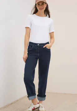 Uitgerolde straight leg jeans
