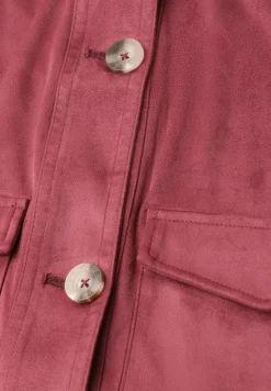 Velours jack met knoopsluiting