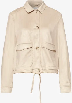 Velours jack met knoopsluiting