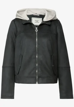 Velours jas met capuchon