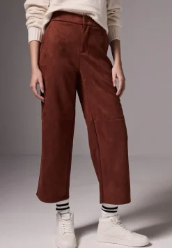 Velours-look broek