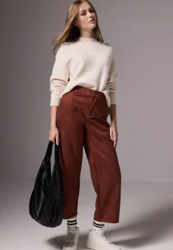 Velours-look broek