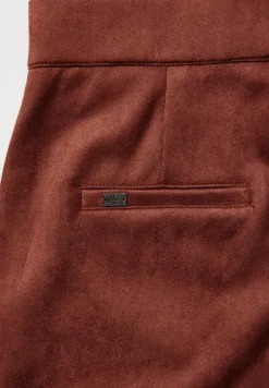 Velours-look broek