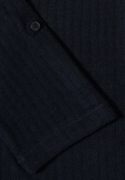 Vest met 3/4 mouwen in een gebreide look
