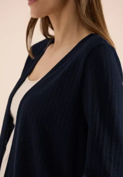 Vest met 3/4 mouwen in een gebreide look