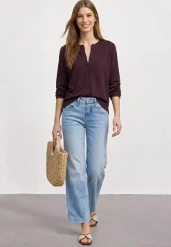 Vest met 3/4 mouwen in een gebreide look