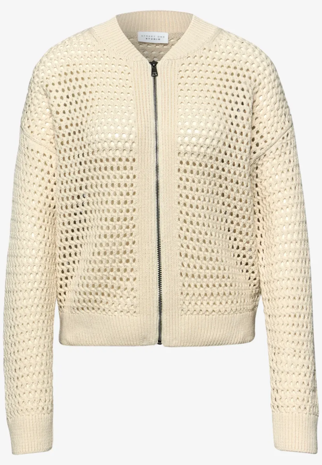Vest met ronde hals en ritssluiting