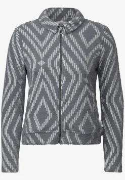 Vest met verengaren en print
