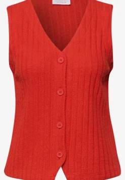 Vest met V-hals en knoopsluiting