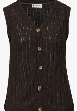 Vest met V-hals en knoopsluiting