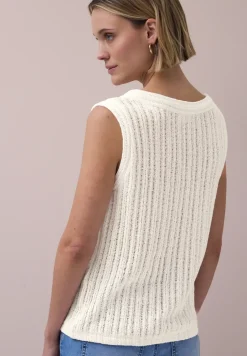 Vest met V-hals en knoopsluiting