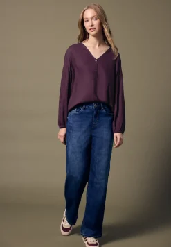 V-hals blouse met knopen