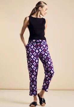 Viscose broek met print