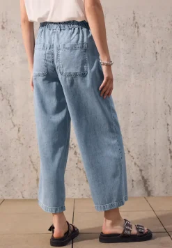 Wide leg jeans paperbag