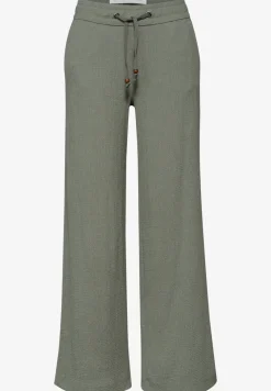 Wide Legs broek in crinkle crashstructuur