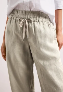 Wide Legs broek in een Loose Fit van linnen