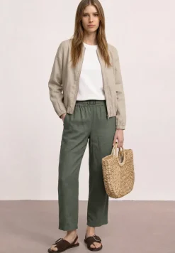 Wide Legs broek in een Loose Fit van linnen