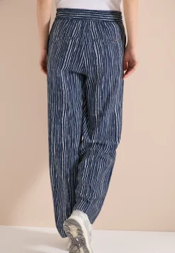 Wide Legs broek in Loose Fit met strepen