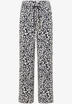 Wide Legs broek in Loose Fit met leoprint