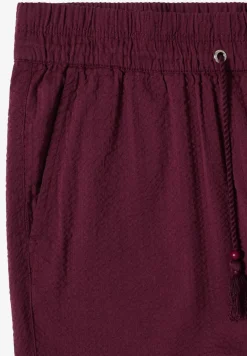 Wide Legs broek in seersucker kwaliteit