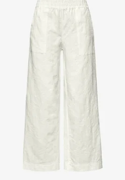 Wide Legs broek met borduurpatroon