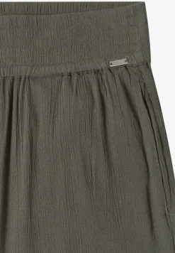Wide Legs broek met crêpe structuur