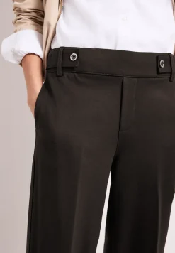 Wide Legs broek met knoopdetail