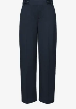Wide Legs broek met knoopdetail