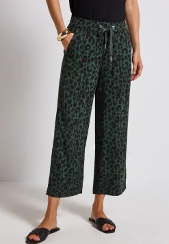 Wide Legs broek met leoprint